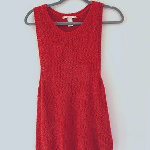 H&M Red Sleeveless Sweater Tunic [L]